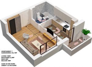 Randare 3d Interior Apartamente