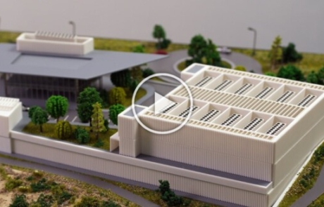 Macheta centru de date cu secțiuni detașabile