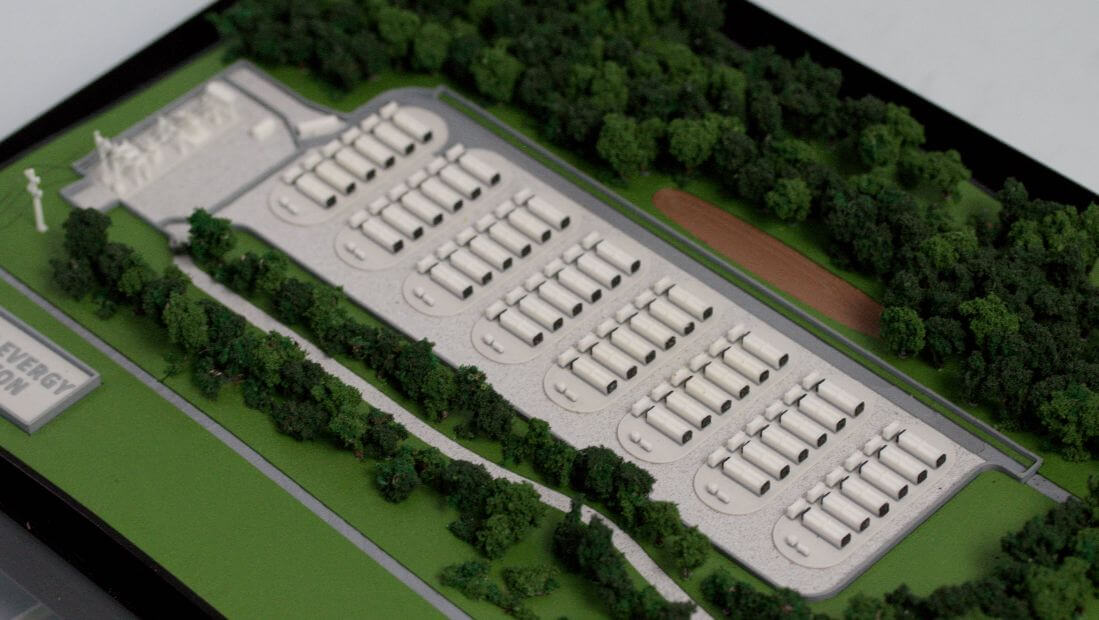 Machetă sistem stocare BESS